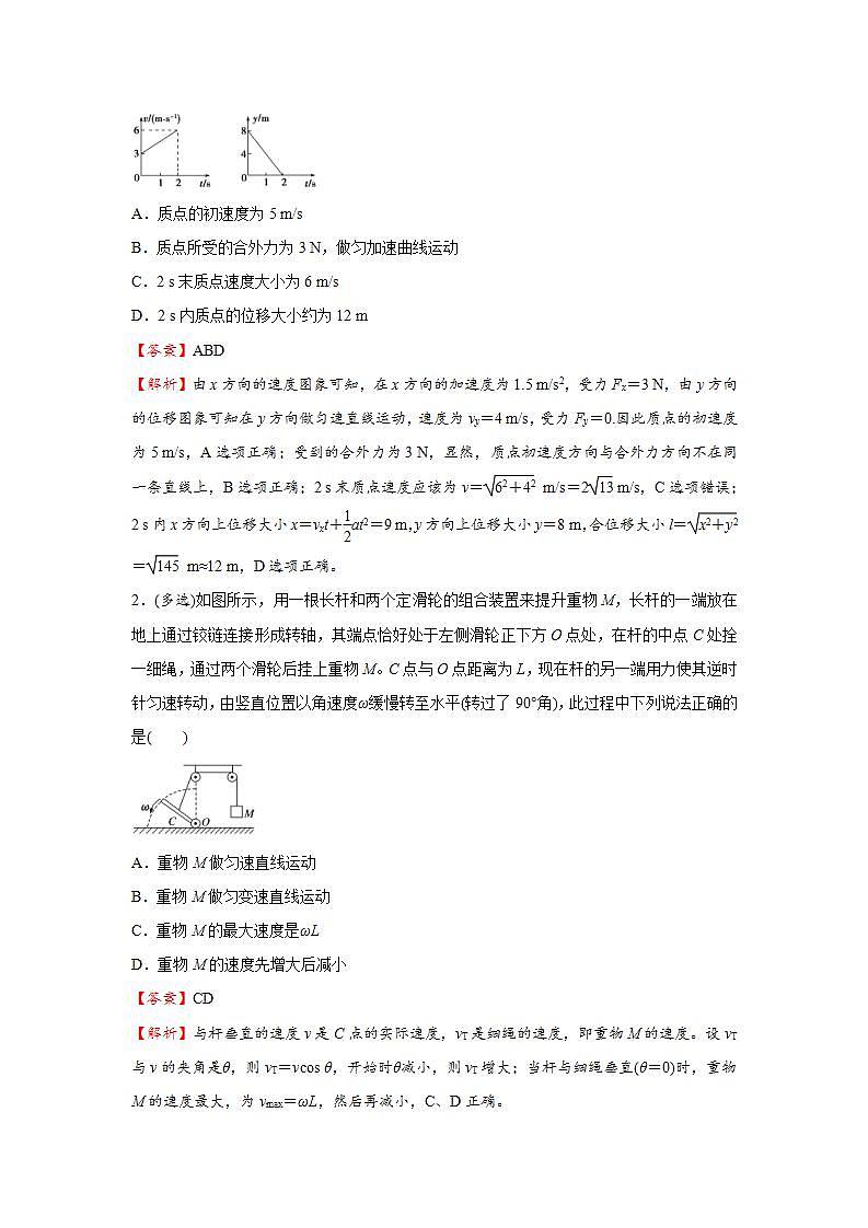 新高考物理三轮复习小题精练5 曲线运动（含解析）第3页