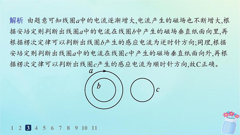 新教材2023_2024学年高中物理第2章电磁感应及其应用专题提升4楞次定律的应用分层作业课件教科版选择性必修第二册07