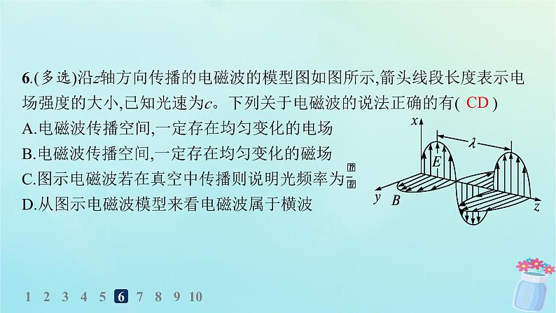 新教材2023_2024学年高中物理第4章电磁振荡与电磁波2.电磁波分层作业课件教科版选择性必修第二册07