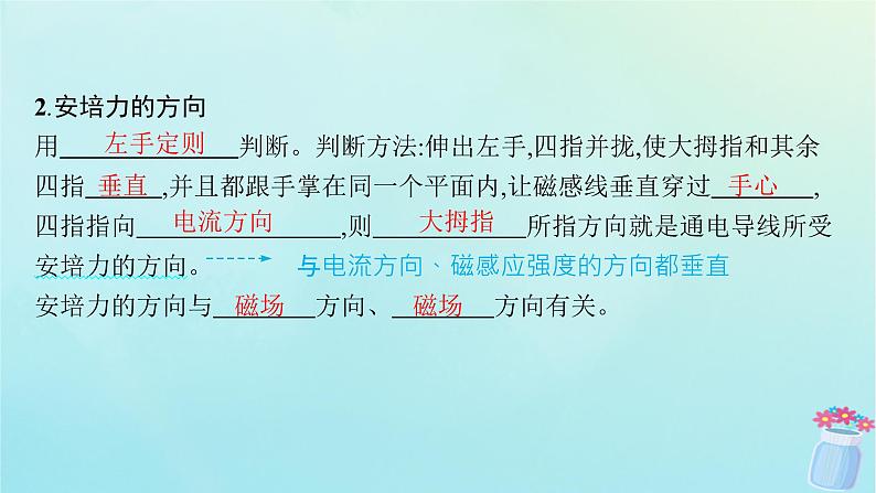 新教材2023_2024学年高中物理第1章磁吃电流的作用1.安培力课件教科版选择性必修第二册06