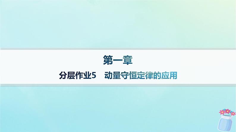 新教材2023_2024学年高中物理第1章动量与动量守恒定律分层作业5动量守恒定律的应用课件教科版选择性必修第一册01