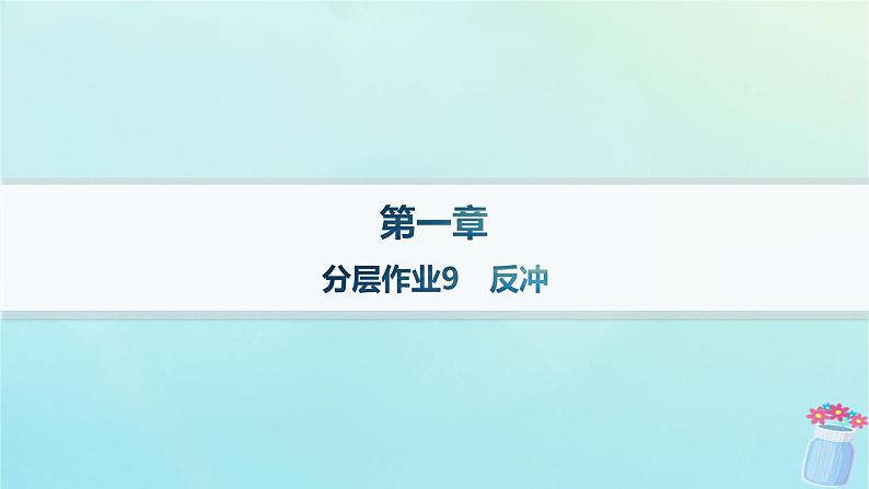 新教材2023_2024学年高中物理第1章动量与动量守恒定律分层作业9反冲课件教科版选择性必修第一册01