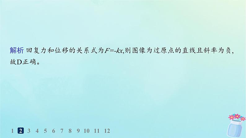 新教材2023_2024学年高中物理第2章机械振动分层作业11简谐运动的回复力及能量课件教科版选择性必修第一册04