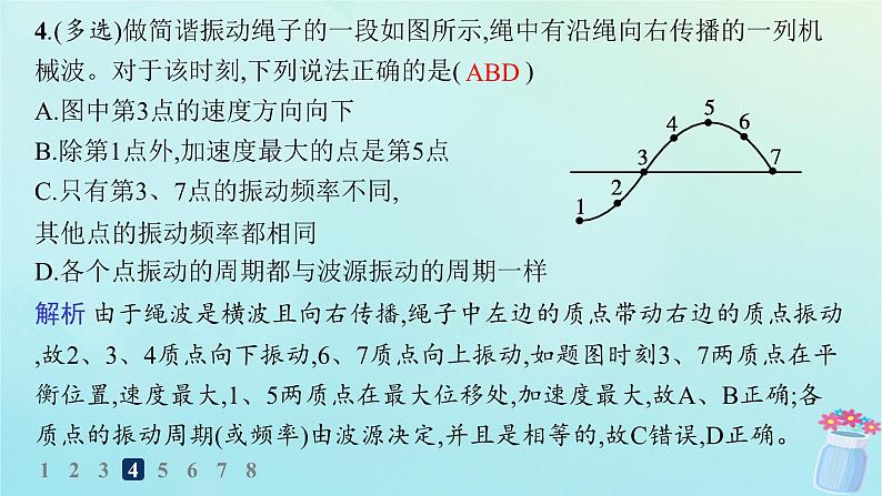 新教材2023_2024学年高中物理第3章机械波分层作业15机械波的形成和传播课件教科版选择性必修第一册05