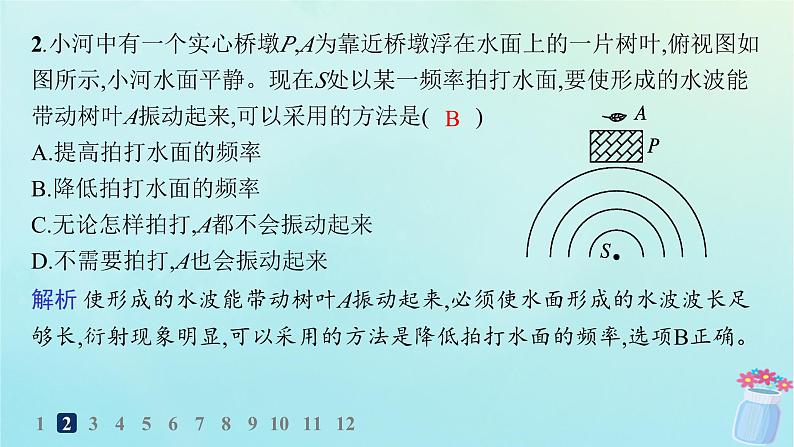 新教材2023_2024学年高中物理第3章机械波分层作业20波的干涉与衍射多普勒效应课件教科版选择性必修第一册03