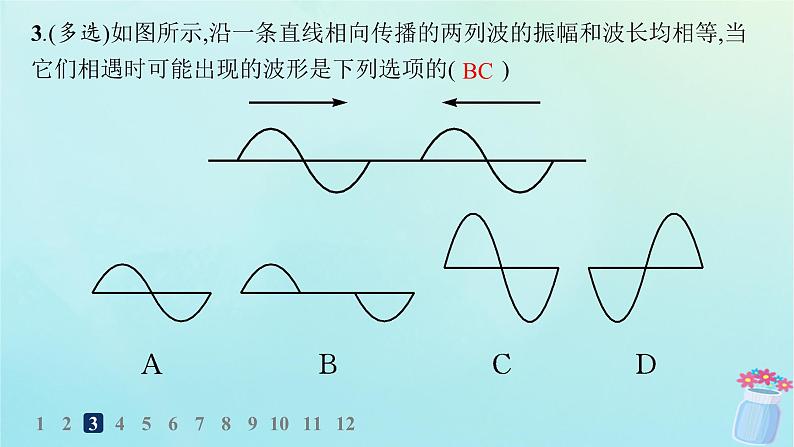 新教材2023_2024学年高中物理第3章机械波分层作业20波的干涉与衍射多普勒效应课件教科版选择性必修第一册04