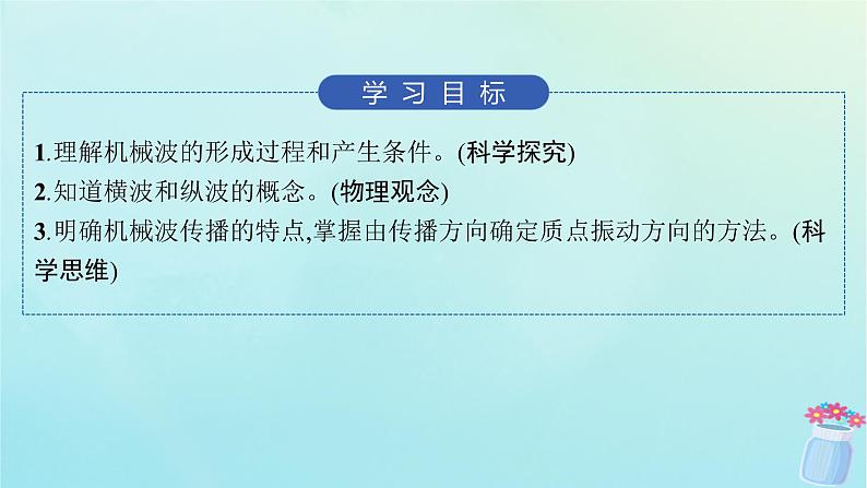 新教材2023_2024学年高中物理第3章机械波1.机械波的形成和传播课件教科版选择性必修第一册02