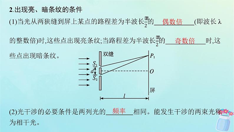 新教材2023_2024学年高中物理第4章光及其应用4.光的干涉课件教科版选择性必修第一册第6页