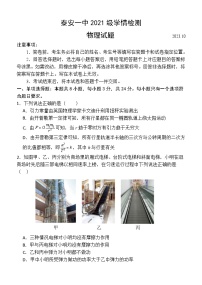 山东省泰安第一中学2023-2024学年高三上学期10月阶段性检测物理试题