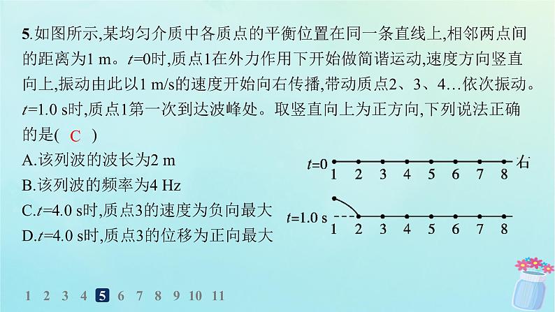 新教材2023_2024学年高中物理第3章机械波分层作业16波速与波长频率的关系课件教科版选择性必修第一册07