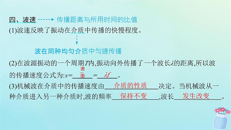 新教材2023_2024学年高中物理第3章机械波2.波速与波长频率的关系课件教科版选择性必修第一册07