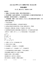 2023-2024学年重庆市铜梁一中等三校高三上学期10月联考物理试题（解析版）