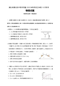 湖北省重点高中智学联盟2023-2024学年高三上学期10月联考物理试题+Word版含答案