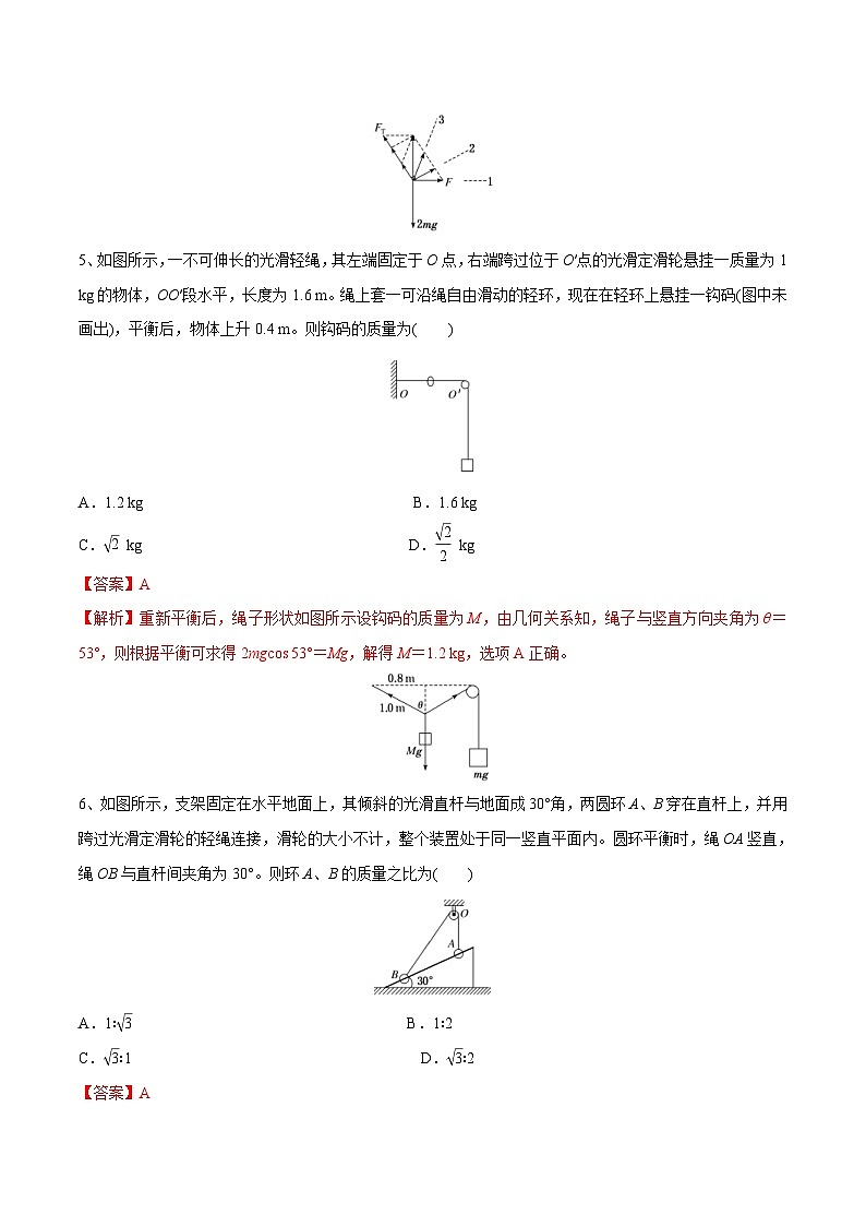 新高考物理一轮复习精讲精练第2章 相互作用 章末测试（含解析）第3页