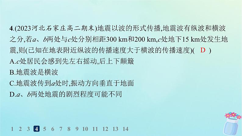 新教材2023_2024学年高中物理第3章机械波第1节波的形成和描述分层作业课件鲁科版选择性必修第一册05