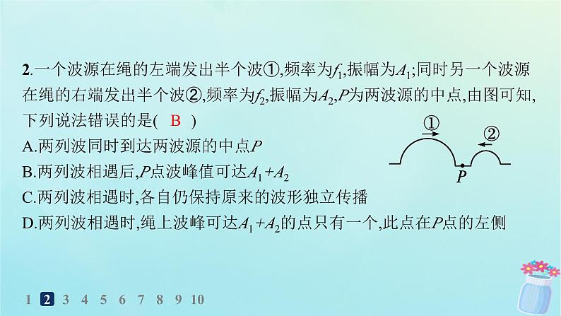 新教材2023_2024学年高中物理第3章机械波第3节波的干涉和衍射分层作业课件鲁科版选择性必修第一册04