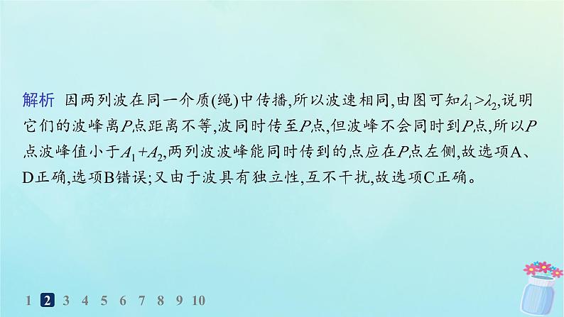 新教材2023_2024学年高中物理第3章机械波第3节波的干涉和衍射分层作业课件鲁科版选择性必修第一册05