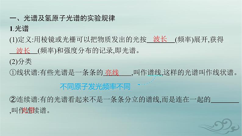 新教材2023_2024学年高中物理第4章原子结构和波粒二象性4.氢原子光谱和玻尔的原子模型课件新人教版选择性必修第三册第5页