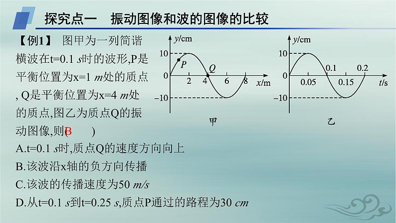 新教材2023_2024学年高中物理第3章机械波专题提升4振动图像与波的图像的比较机械波的多解问题课件新人教版选择性必修第一册05