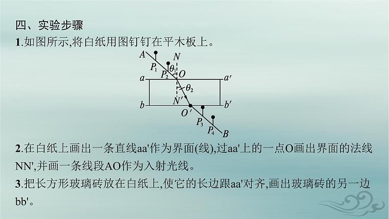 新教材2023_2024学年高中物理第4章光实验测量玻璃的折射率课件新人教版选择性必修第一册第6页