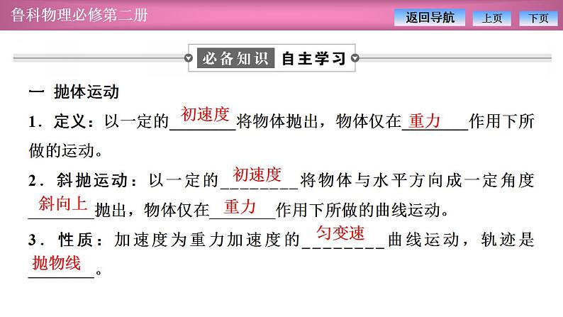 2023-2024学年鲁科版（2019）必修第二册 2.4生活中的抛体运动 课件第4页