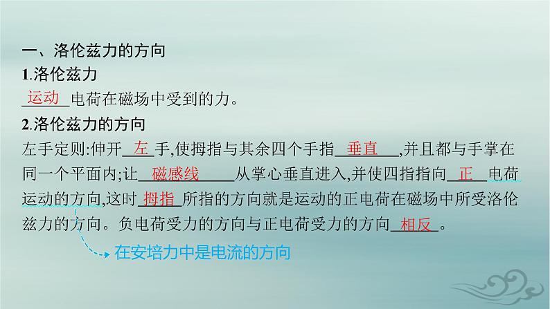 新教材2023_2024学年高中物理第1章安培力与洛伦兹力2磁场对运动电荷的作用力课件新人教版选择性必修第二册第5页