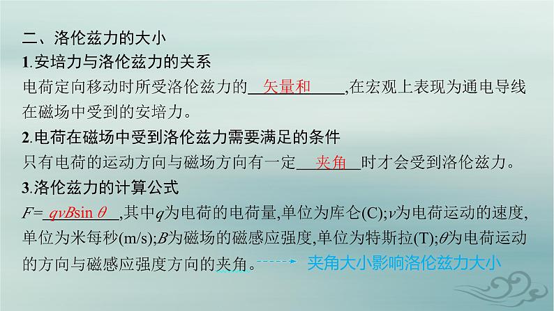 新教材2023_2024学年高中物理第1章安培力与洛伦兹力2磁场对运动电荷的作用力课件新人教版选择性必修第二册第6页