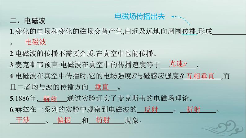 新教材2023_2024学年高中物理第4章电磁振荡与电磁波2电磁场与电磁波课件新人教版选择性必修第二册第6页