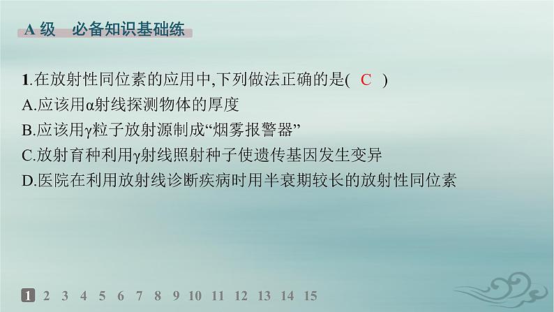 新教材2023_2024学年高中物理第5章原子核分层作业22放射性元素的衰变课件新人教版选择性必修第三册02