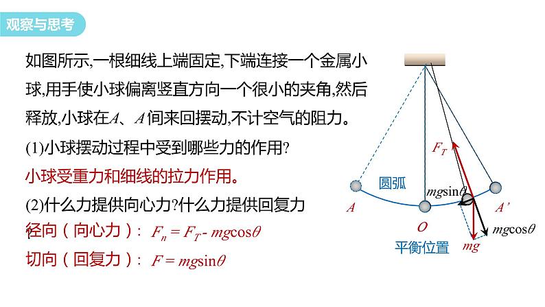 2.4 单摆 课件  2023-2024学年高一上学期物理人教版（2019）选择性必修第一册第7页