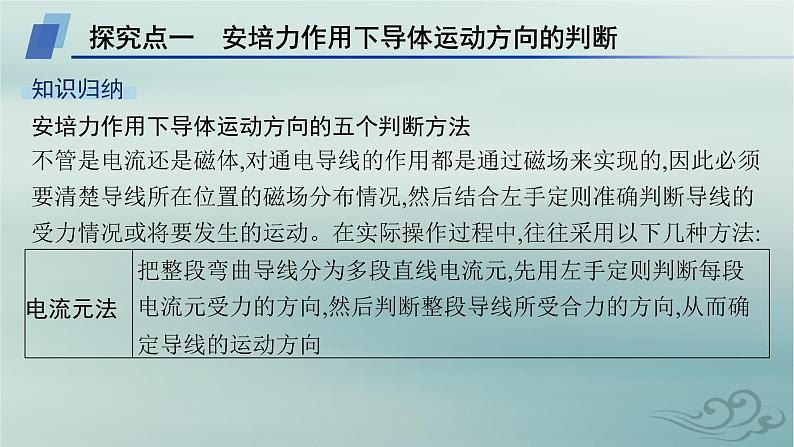 新教材2023_2024学年高中物理第1章安培力与洛伦兹力专题提升1安培力的应用课件新人教版选择性必修第二册第4页