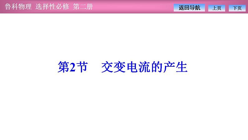 2023-2024学年鲁科版（2019）选择性必修第二册 3.2交变电流的产生 课件第1页