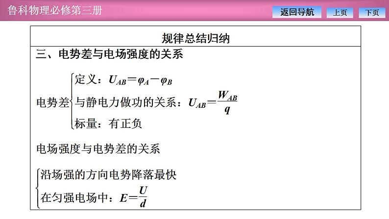 2023-2024学年鲁科版（2019）必修第三册 第2章 电势能与电势差 章末复习 课件第6页