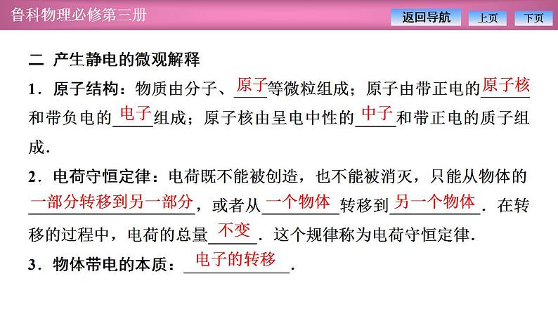 2023-2024学年鲁科版（2019）必修第三册 1.1静电的产生及其微观解释 课件第6页