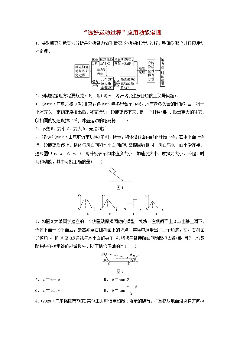 2024高考物理一轮复习考点攻破训练——“选好运动过程”应用动能定理练习含解析教科版第1页