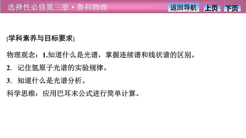 2023-2024学年鲁科版（2019）选择性必修第三册 4.3光谱与氢原子光谱 课件第2页