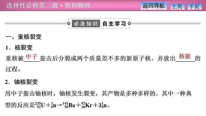 2023-2024学年鲁科版（2019）选择性必修第三册 5.4核裂变和核聚变5.5核能的利用与环境保护 课件第5页