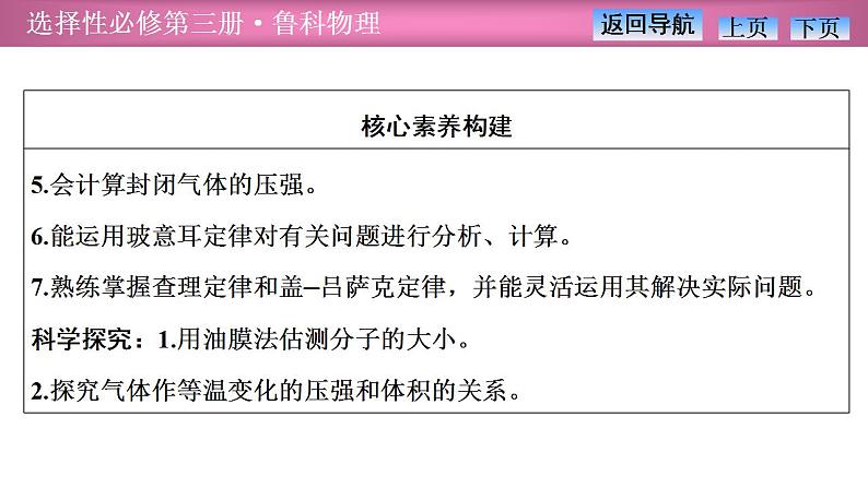 2023-2024学年鲁科版（2019）选择性必修第三册 第1章 分子动理论与气体实验定律 章末复习 课件第4页