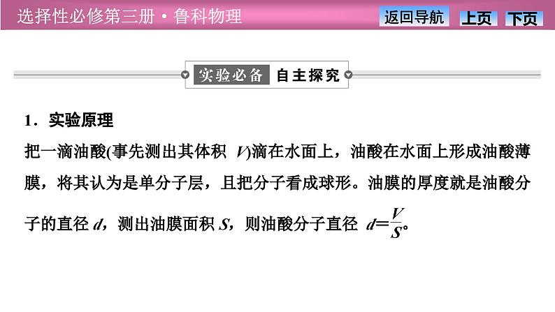 2023-2024学年鲁科版（2019）选择性必修第三册 1.2科学测量：用油膜法估测油酸分子的大小 课件04