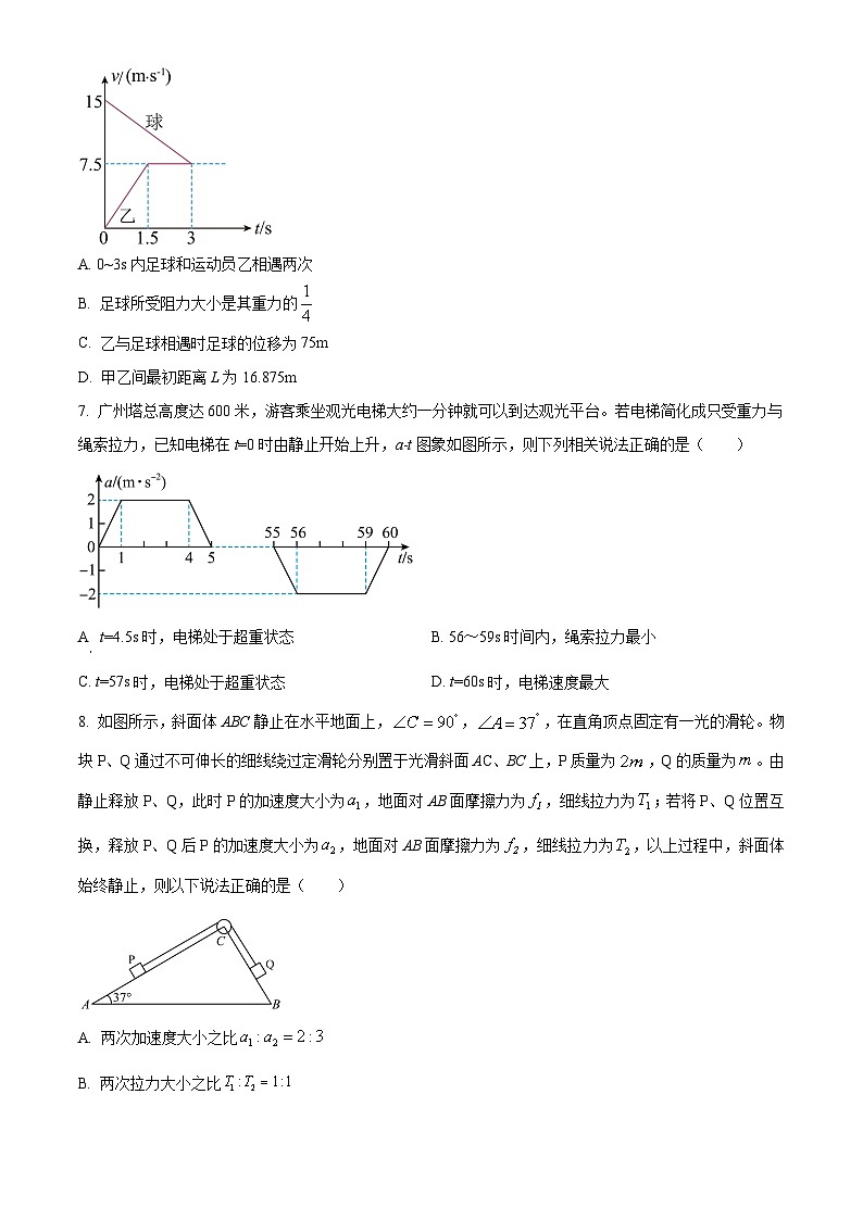 四川省绵阳南山中学2023-2024学年高三上学期10月月考理综物理试题无答案第3页