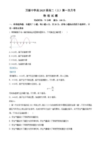 2024达州万源中学高二上学期10月月考物理试题含解析