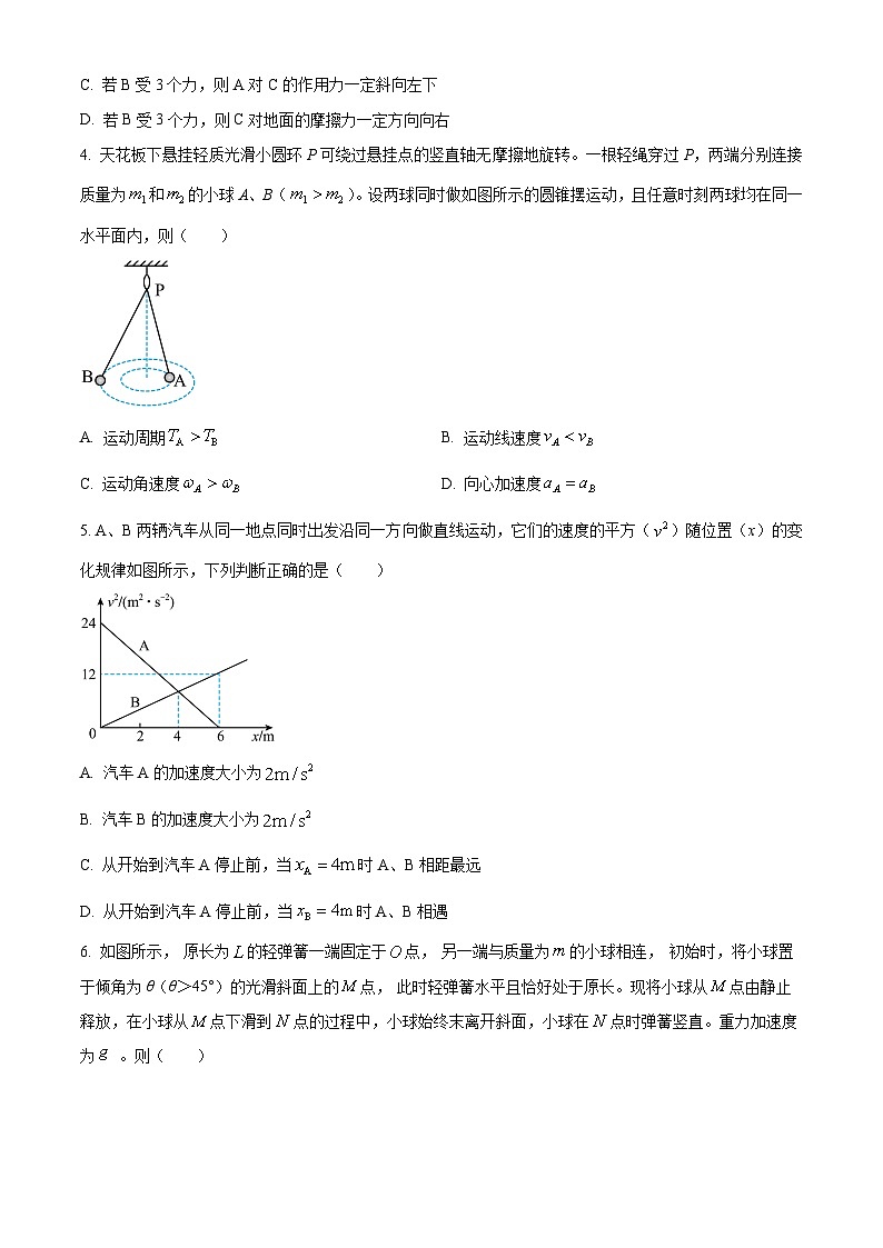 2024辽宁省滨城高中联盟高三上学期期中Ⅰ考试物理含解析第2页