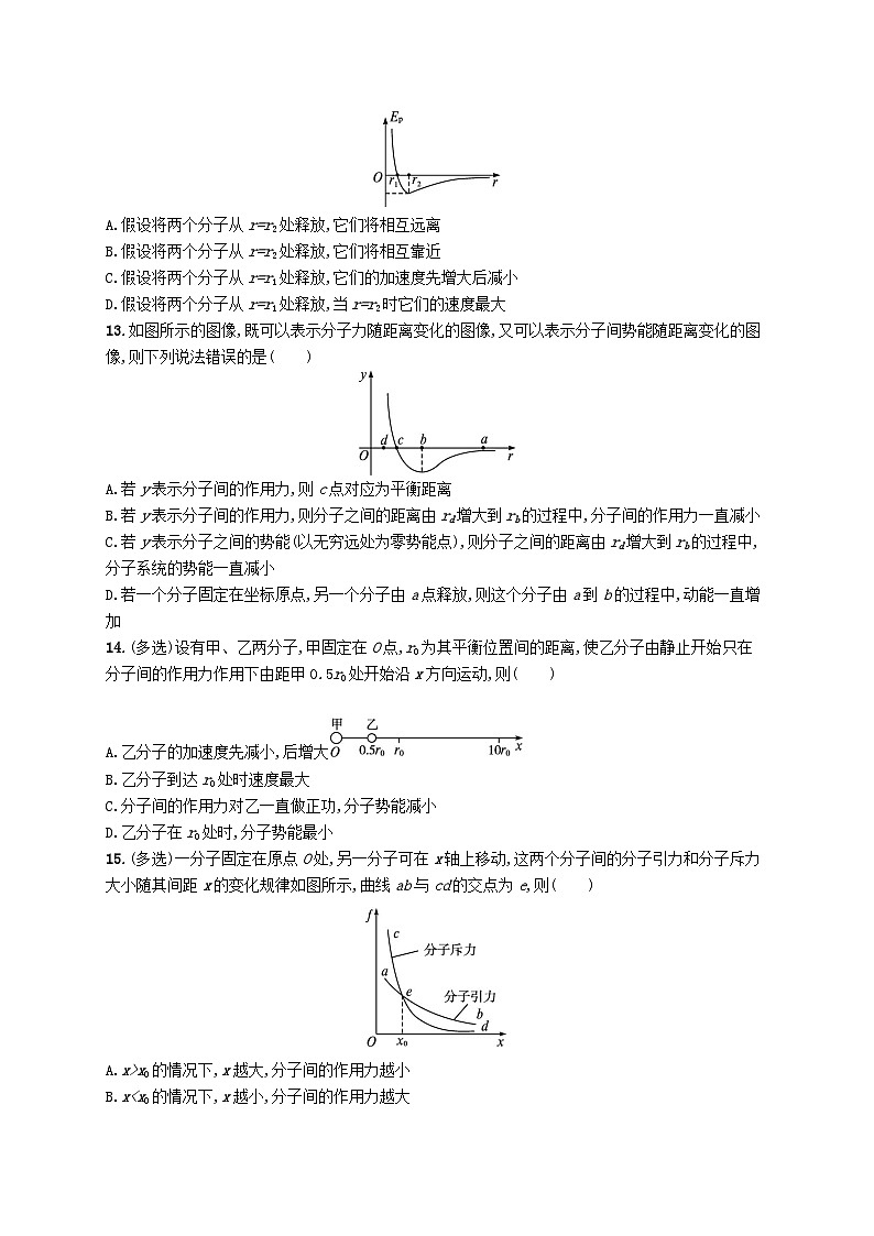 新教材2023_2024学年高中物理第1章分子动理论分层作业4分子动能和分子势能新人教版选择性必修第三册03