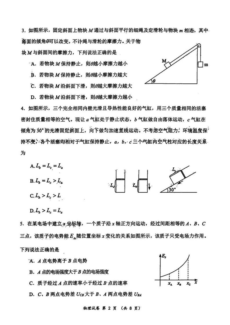 湖北省部分学校2023-2024学年高三物理上学期10月联考试题（PDF版附答案）第2页