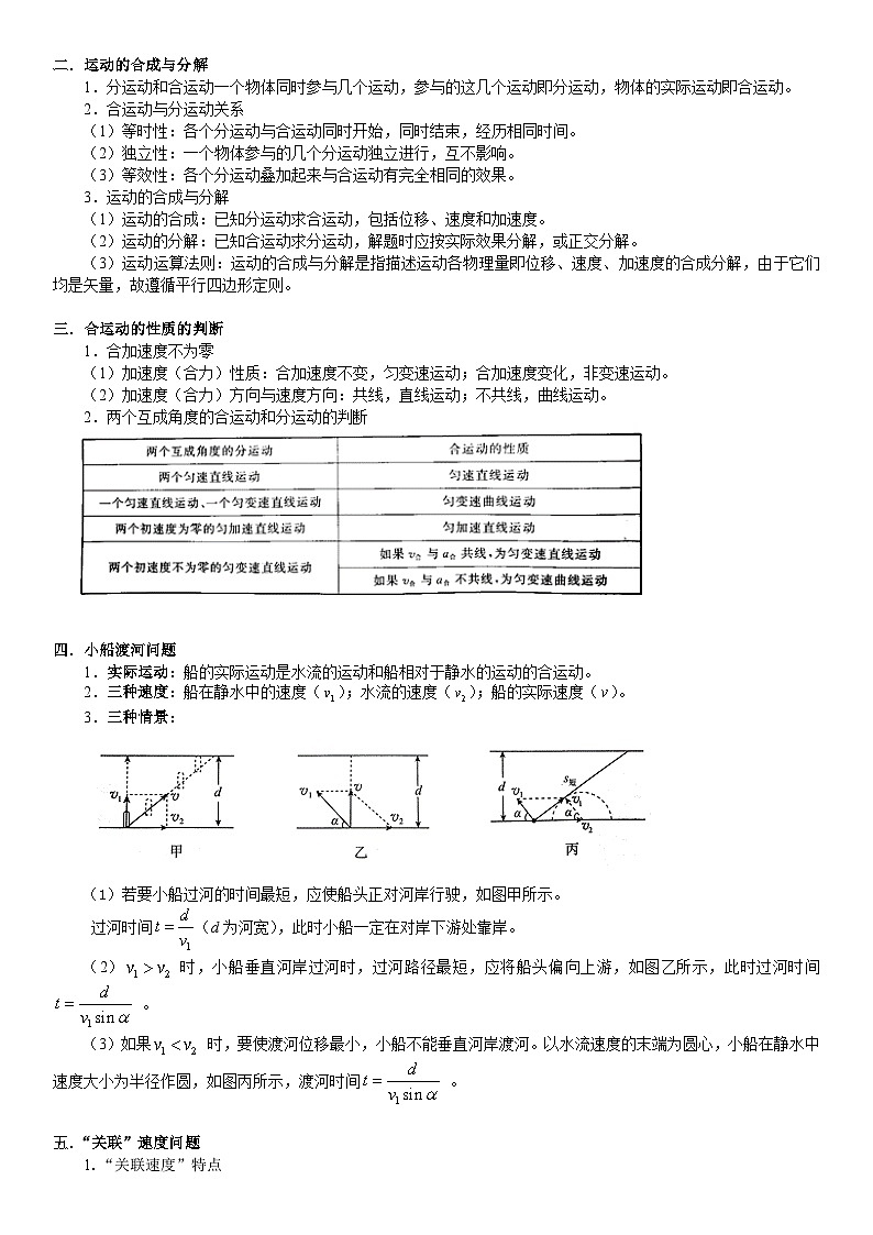 新高考物理二轮复习知识梳理+重点突破：第07讲 曲线运动与平抛 (含解析)第2页