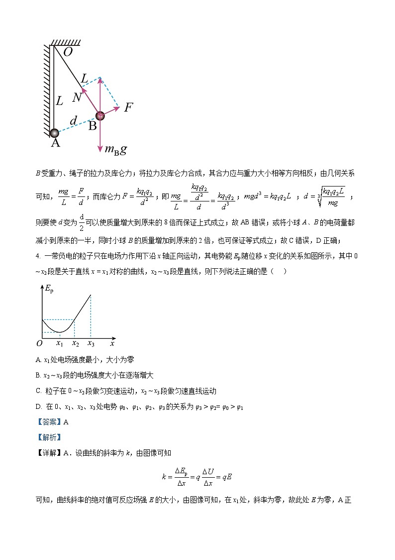 安徽省蚌埠市固镇县2023-2024学年高二物理上学期10月联考试题（Word版附解析）第3页