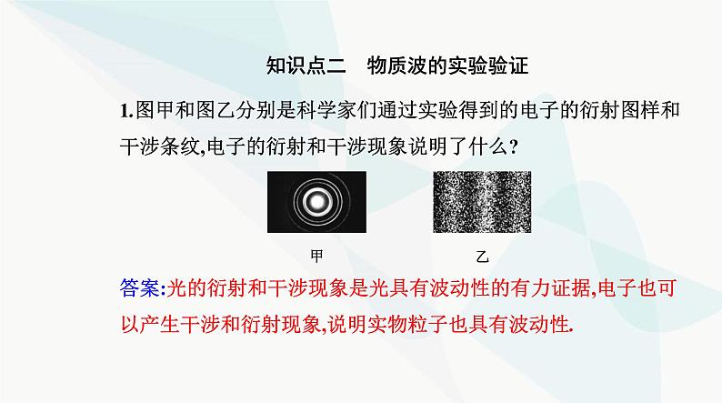 人教版高中物理选择性必修第三册第四章原子结构和波粒二象性4-5粒子的波动性和量子力学的建立课件第4页