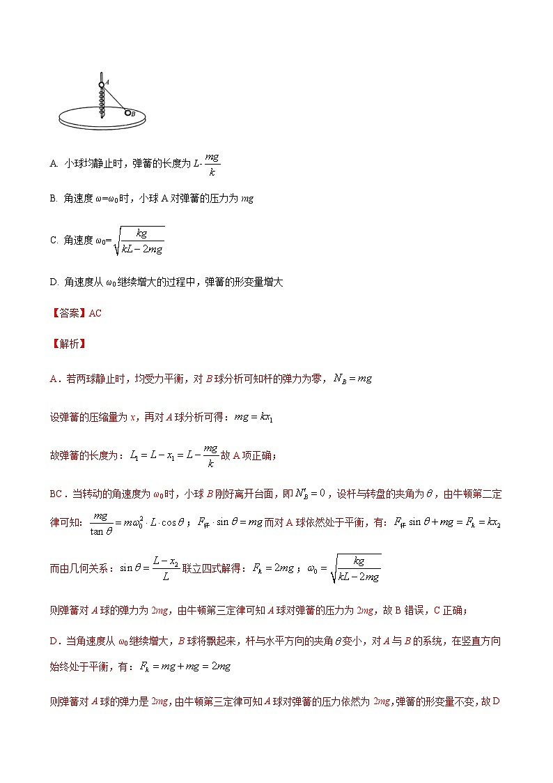 新高考物理三轮冲刺突破练习专题06圆周运动（含解析）02
