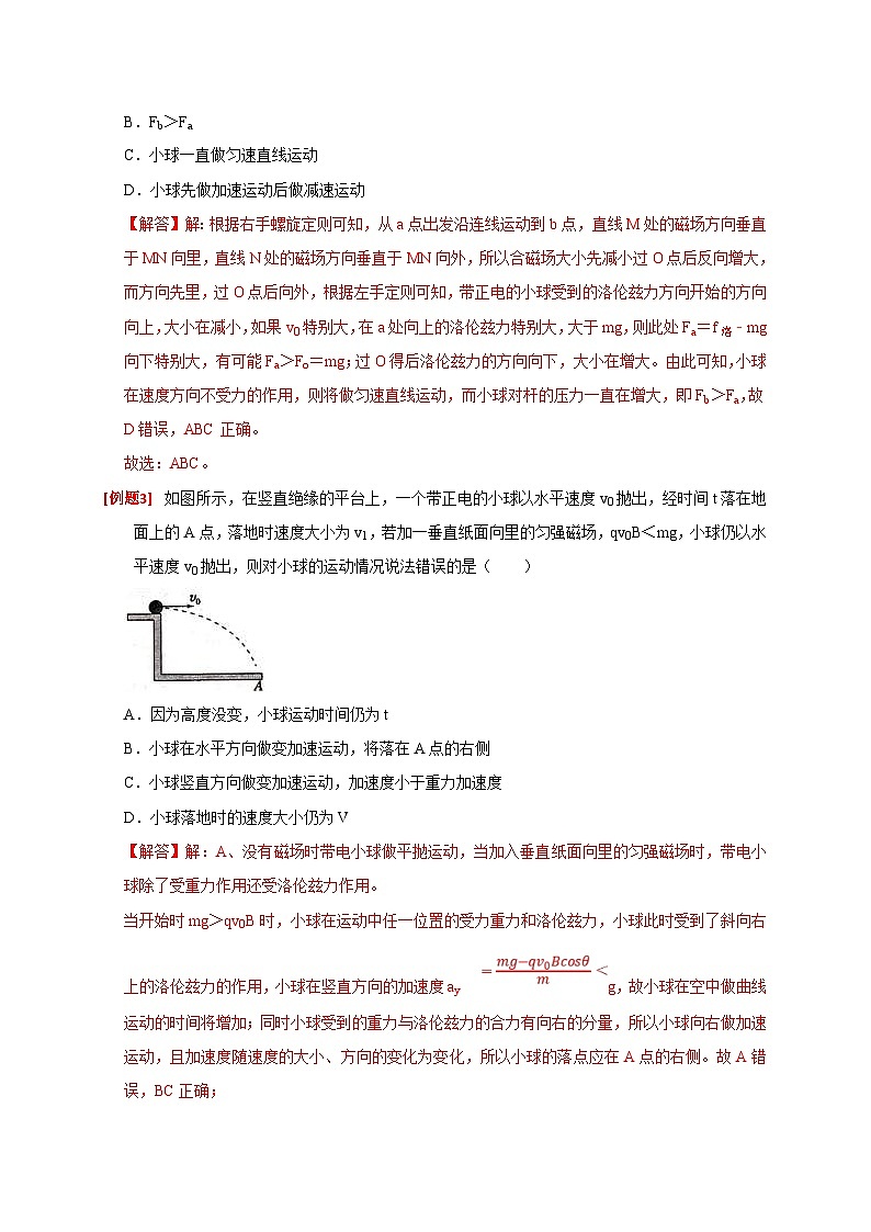 新高考物理三轮冲刺知识讲练与题型归纳专题20  磁场对运动电荷的作用（含解析）03