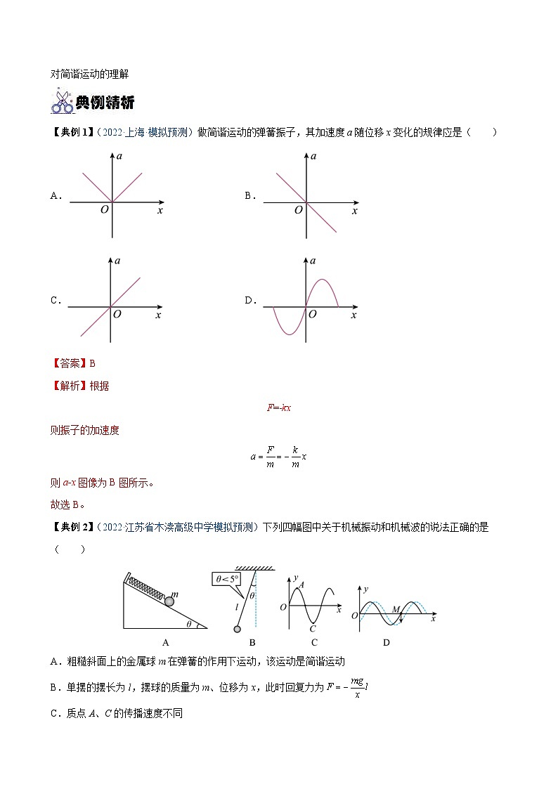 新高考物理一轮复习重难点过关训练专题29  机械振动（含解析）02